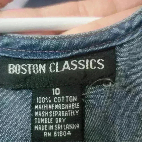 Boston Classics 1990s demin dressed with zipper pockets. Size 10. 100% cotton. - Picture 5 of 5